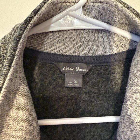 Men’s Grey Taupe Fleece Vest Eddie Bauer - Picture 3 of 4